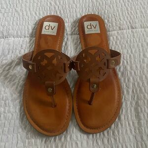 Dolce Vita Tan Sandals with Medallion Design